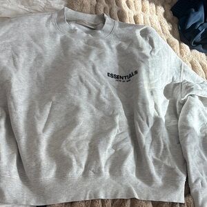 Essentials Light Gray Crewneck Sweater
